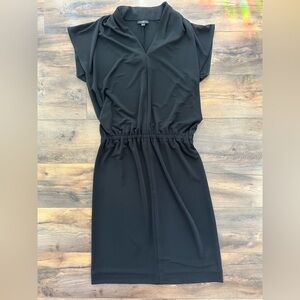 Talbots Black Elastic Waist Midi Dress Petite P